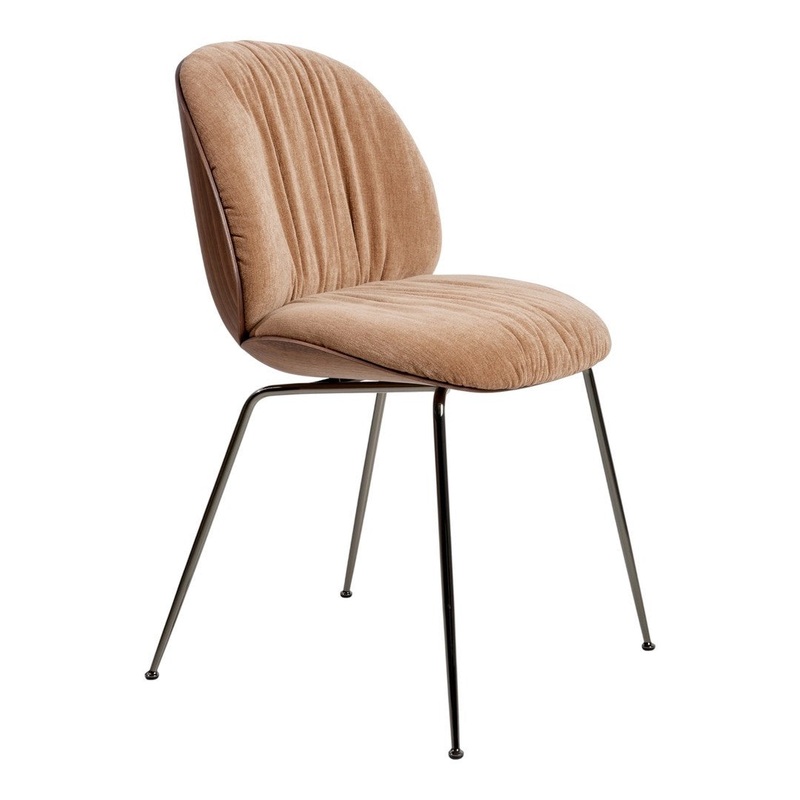Beetle Soft Dining Chair – Conic Base – Front Upholstered – Veneer Shell